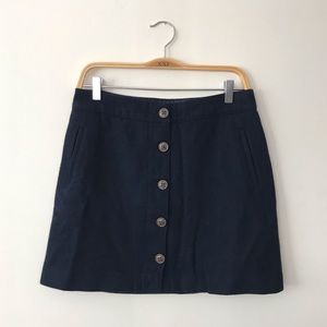 Tommy Hilfiger Navy Wool Mini Skirt